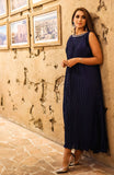 Navy Blue Pleats