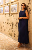 Navy Blue Pleats